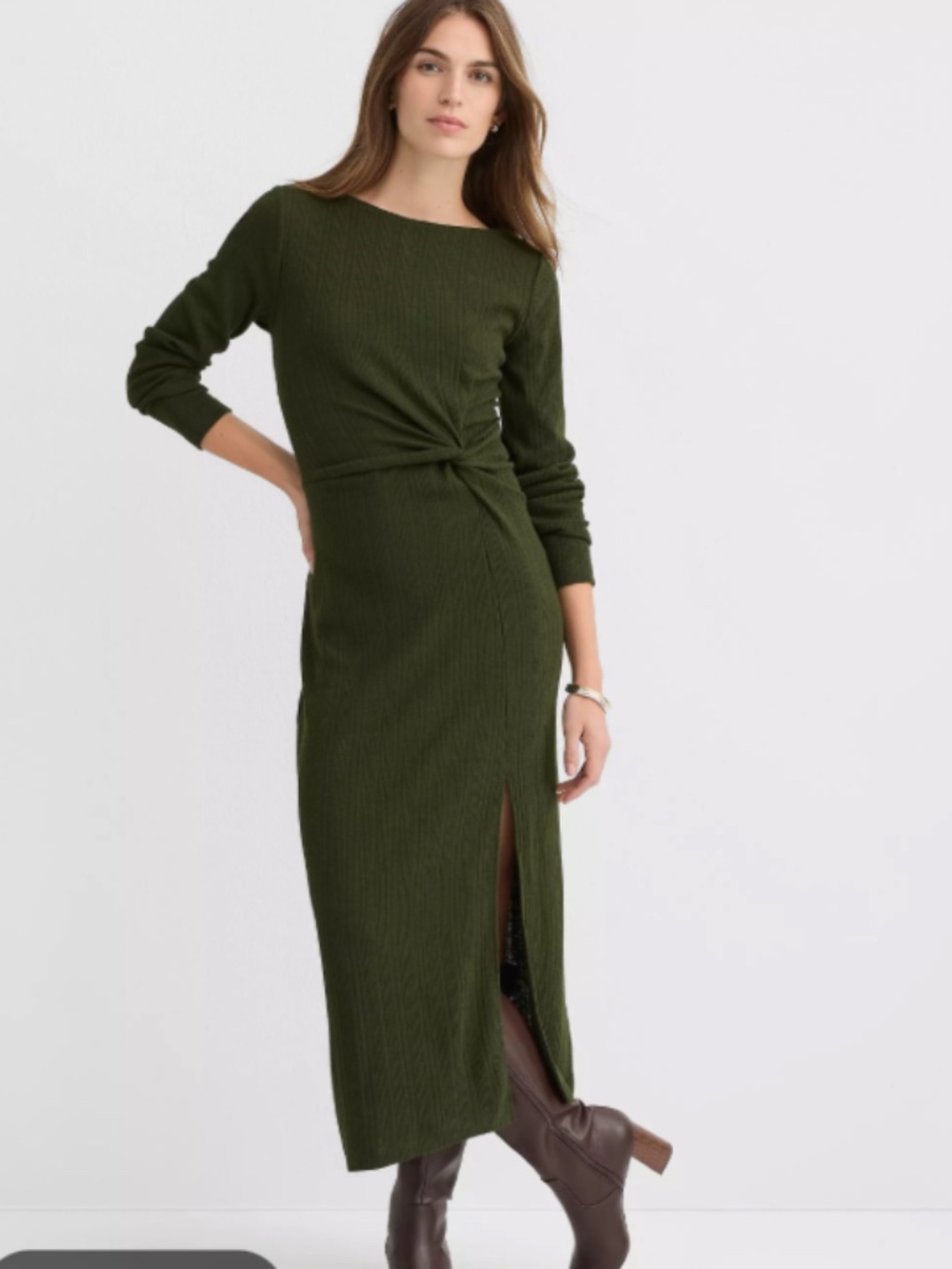 💚 LOFT Dark Green Sweater Dress | Medium Petite 💚